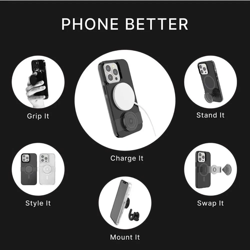 PopSockets: iPhone 13 Pro Case for MagSafe with Phone Grip and Slide, Phone Case